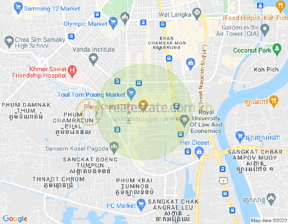 แผนที่ ตวลตุมปุง 1, จัมการมอน, พนมเปญ
