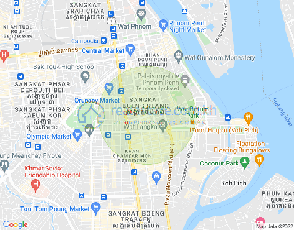 แผนที่ เบิงเรียง, ดวนป็ญ, พนมเปญ