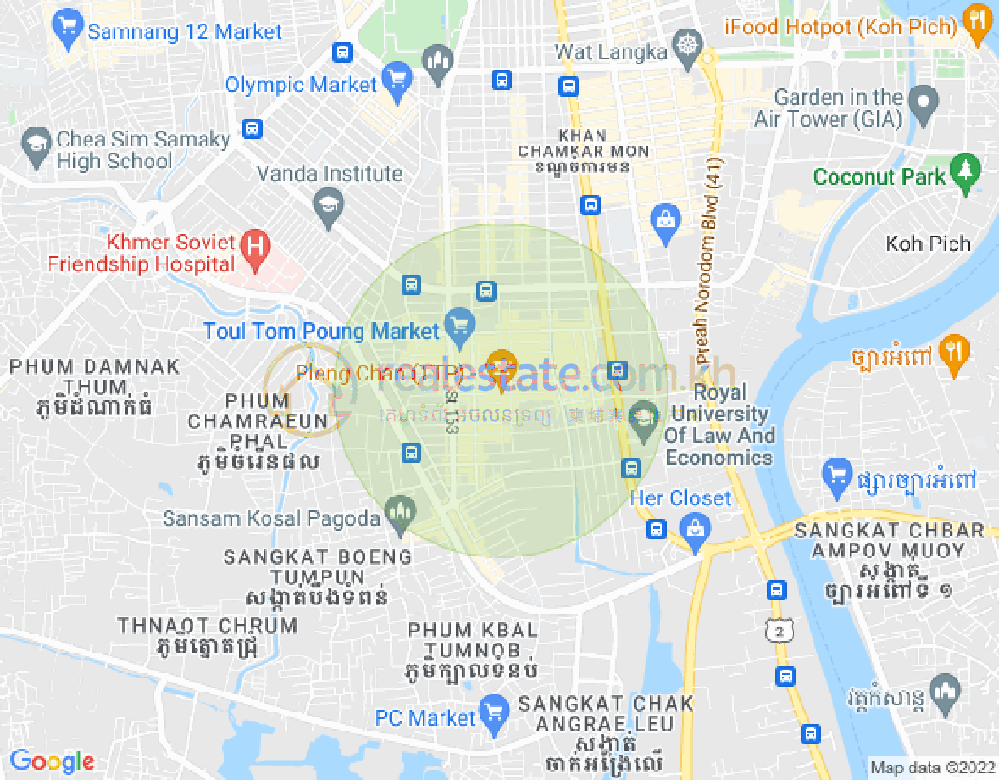 แผนที่ ตวลตุมปุง 1, จัมการมอน, พนมเปญ