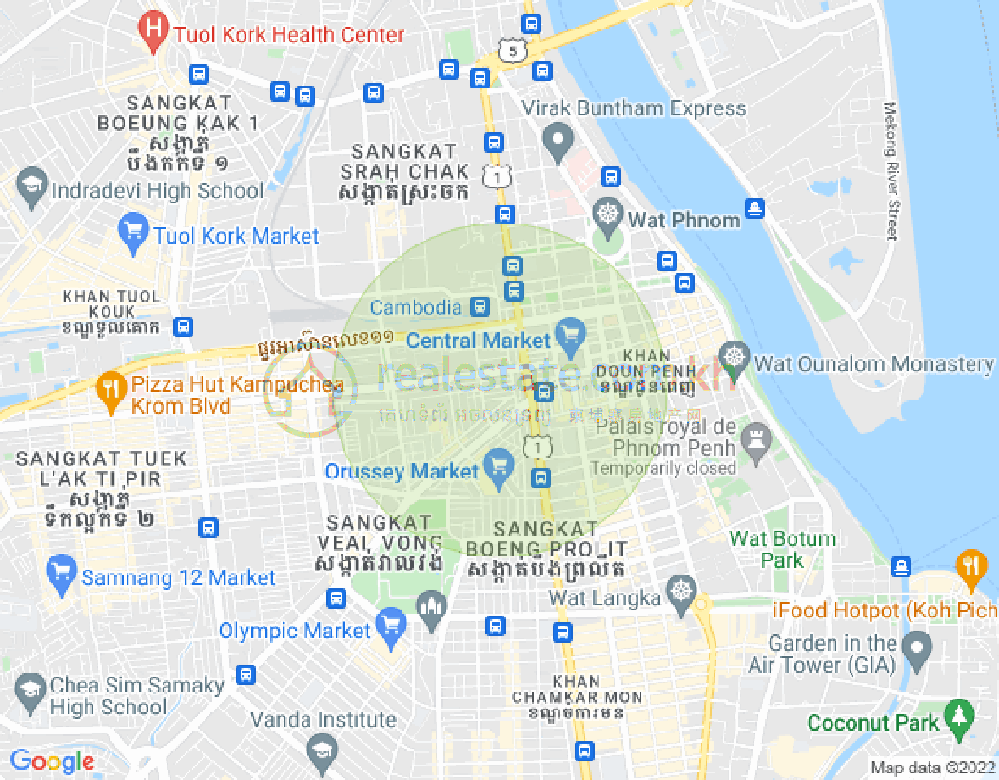 Map of Ou Ruessei 4, 7 Makara, Phnom Penh
