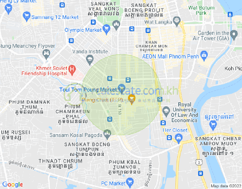 แผนที่ ตวลตุมปุง 1, จัมการมอน, พนมเปญ