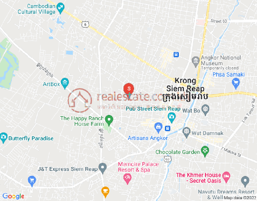 Mapa: Svay Dankum, Siem Reap