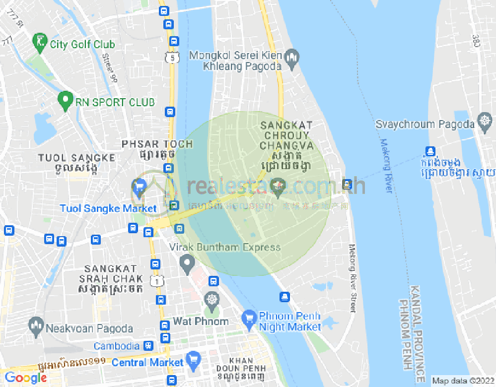 Mapa: Chroy Changvar, Phnom Penh