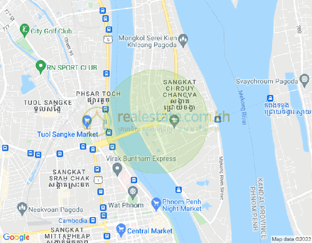 수정화구, 프놈펜 지도