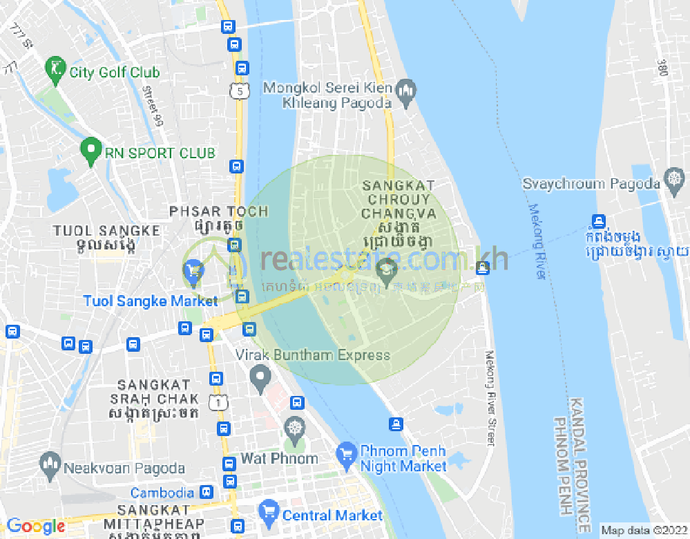 Mapa: Chroy Changvar, Phnom Penh