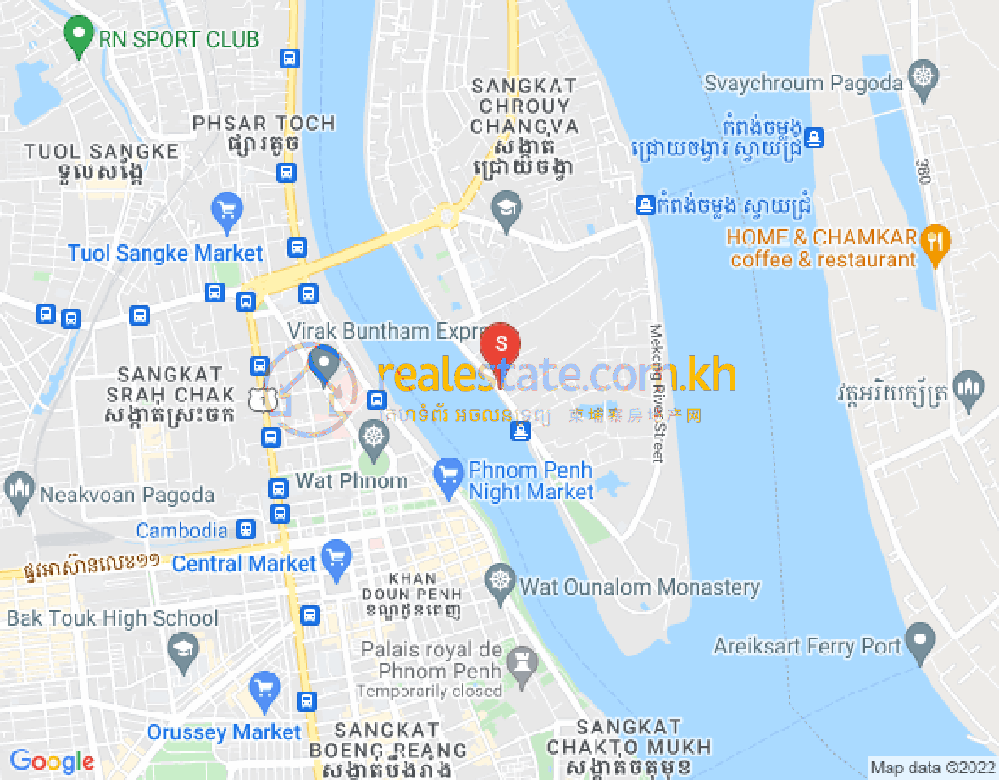 Map of Chroy Changvar, Phnom Penh