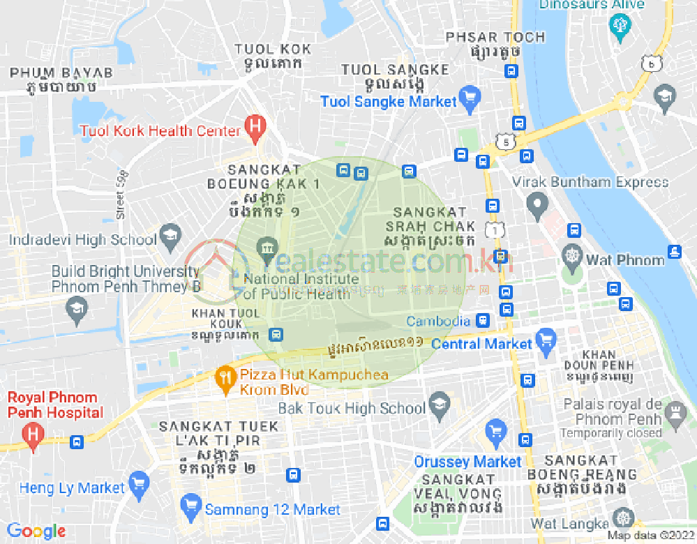 Mapa: R8 R8, Srah Chak, Daun Penh, Phnom Penh