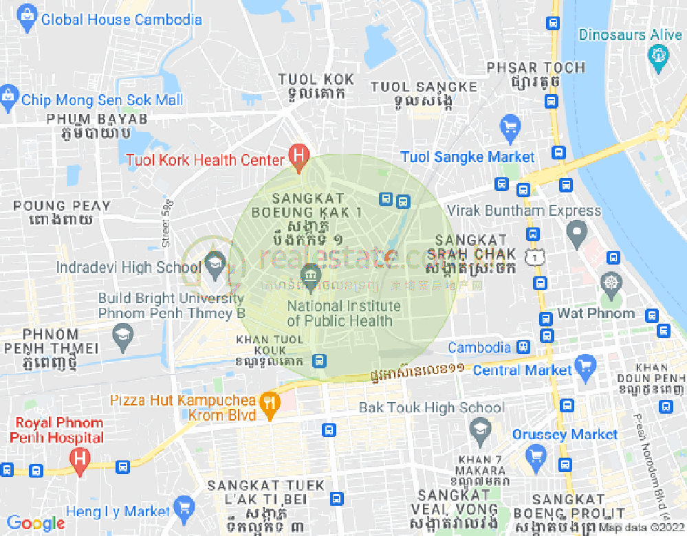 万谷湖1分区, 堆谷区, 金边地图