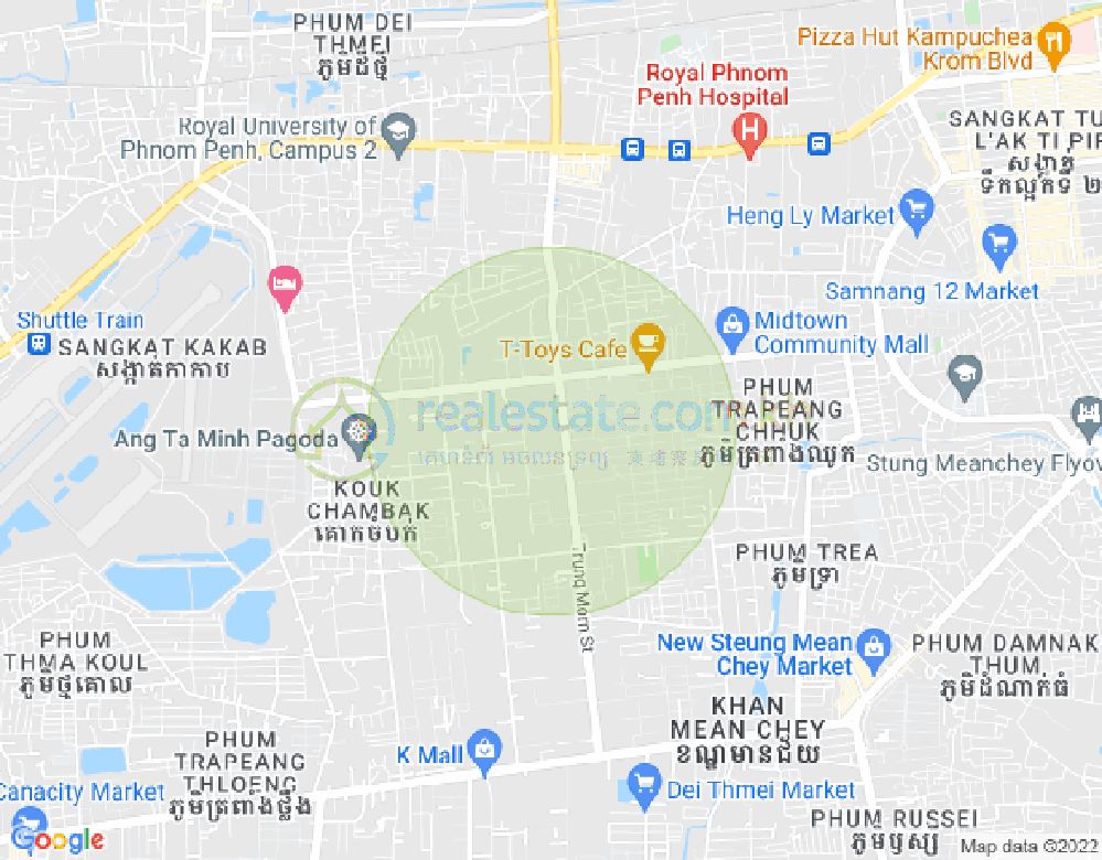 Carte de Tuek Thla, Sen Sok, Phnom Penh