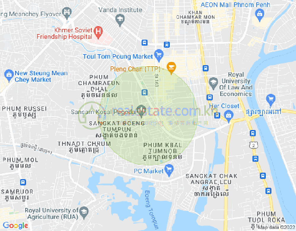 Carte de Boeung Tumpun 1, Meanchey, Phnom Penh