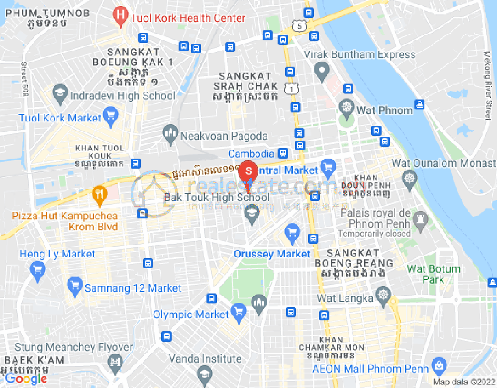 Mapa: Mittapheap, 7 Makara, Phnom Penh