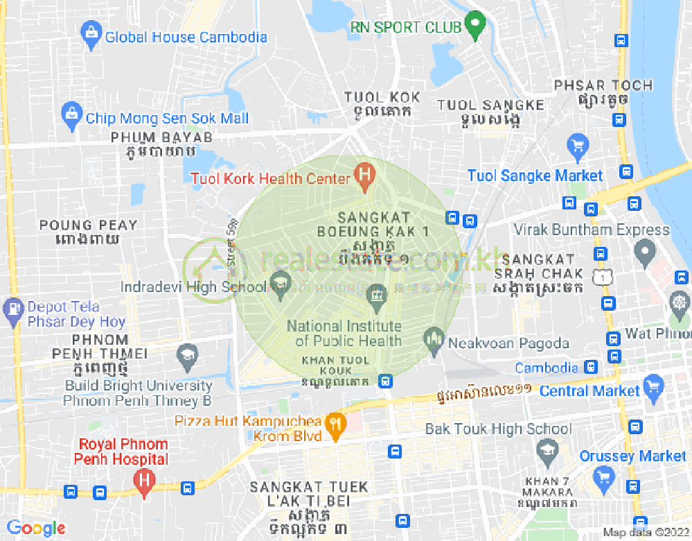 宣城2, 堆谷区, 金边地图