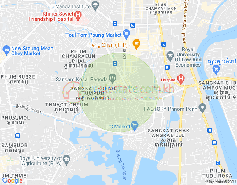 宣邦屯门1, 棉芷区, 金边地图