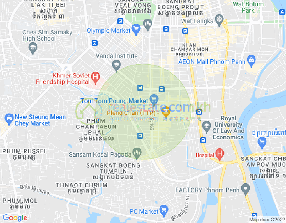 Mapa: Toul Tum Poung 2, Chamkarmon, Phnom Penh
