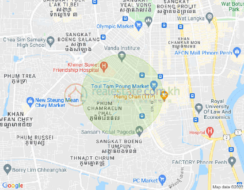 แผนที่ ตวลตุมปุง 1, จัมการมอน, พนมเปญ