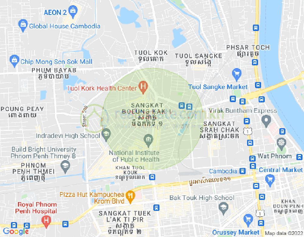 万谷湖1分区, 堆谷区, 金边地图