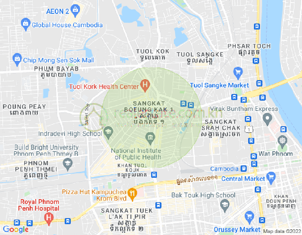 万谷湖1分区, 堆谷区, 金边地图
