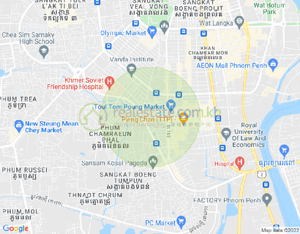 주더분2구역, 짬까몬, 프놈펜 지도