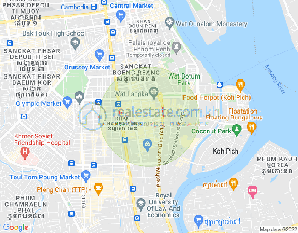ផែនទី Dabest Properties, បឹងកេងកង១, បឹងកេងកង, ភ្នំពេញ