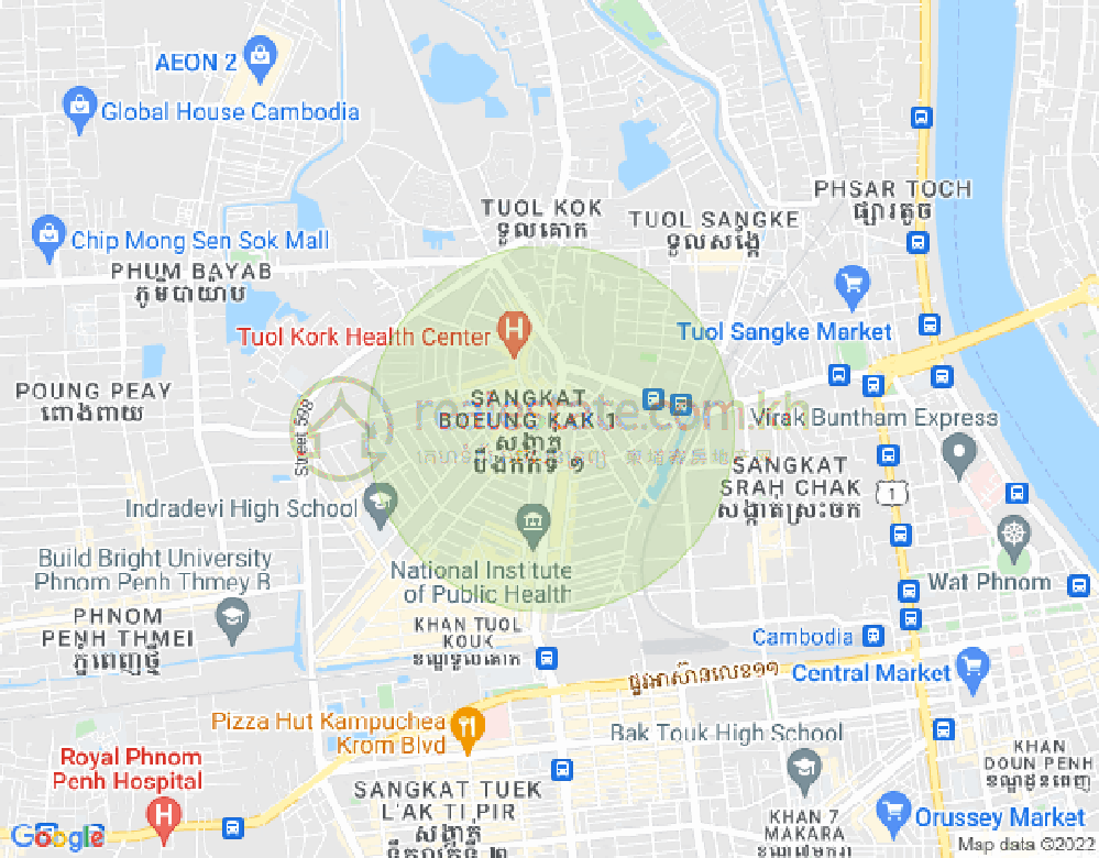 万谷湖1分区, 堆谷区, 金边地图