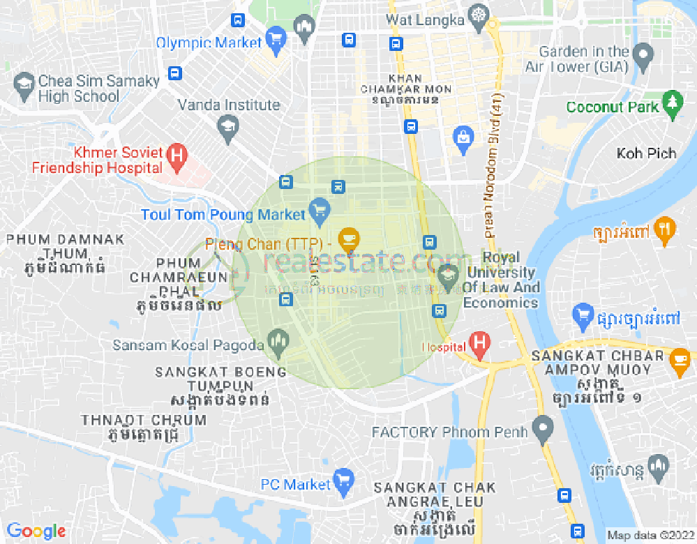 แผนที่ ตวลตุมปุง 1, จัมการมอน, พนมเปญ