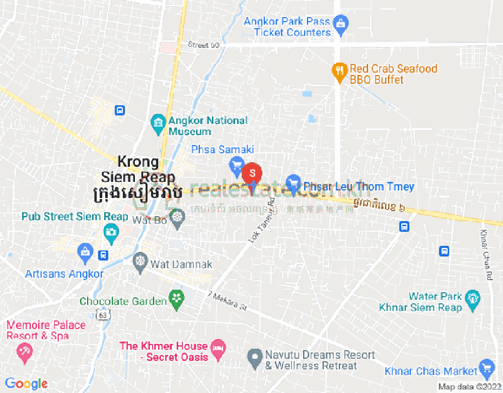 Sla Kram 分区, 暹粒地图