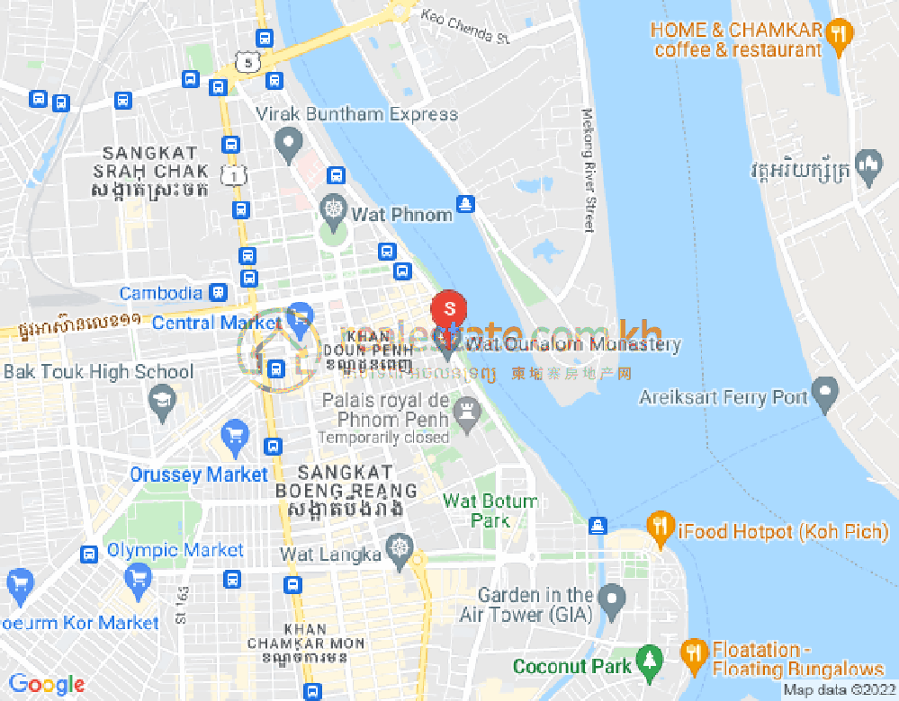 プサーカンダル1, ドーンペン, プノンペンの地図
