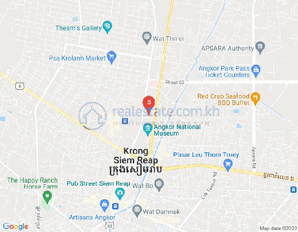 Kouk Chak 分区, 暹粒地图