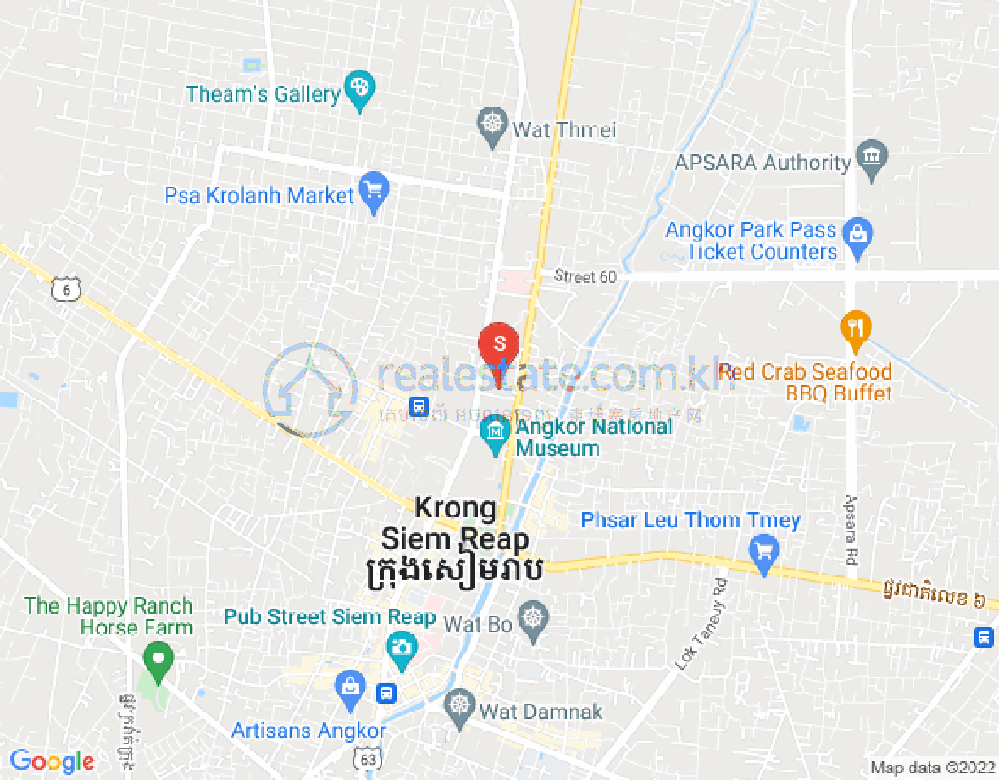 Kouk Chak 分区, 暹粒地图