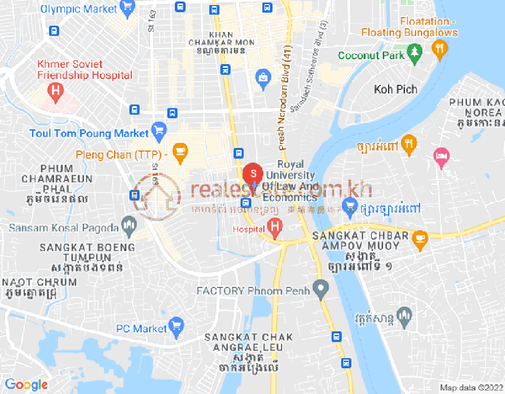百色河分区, 占卡蒙, 金边地图