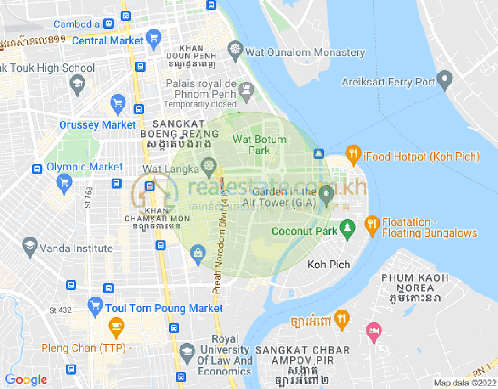 Dabest Properties, 万景岗1分区（BKK1), 波哥堪, 金边地图
