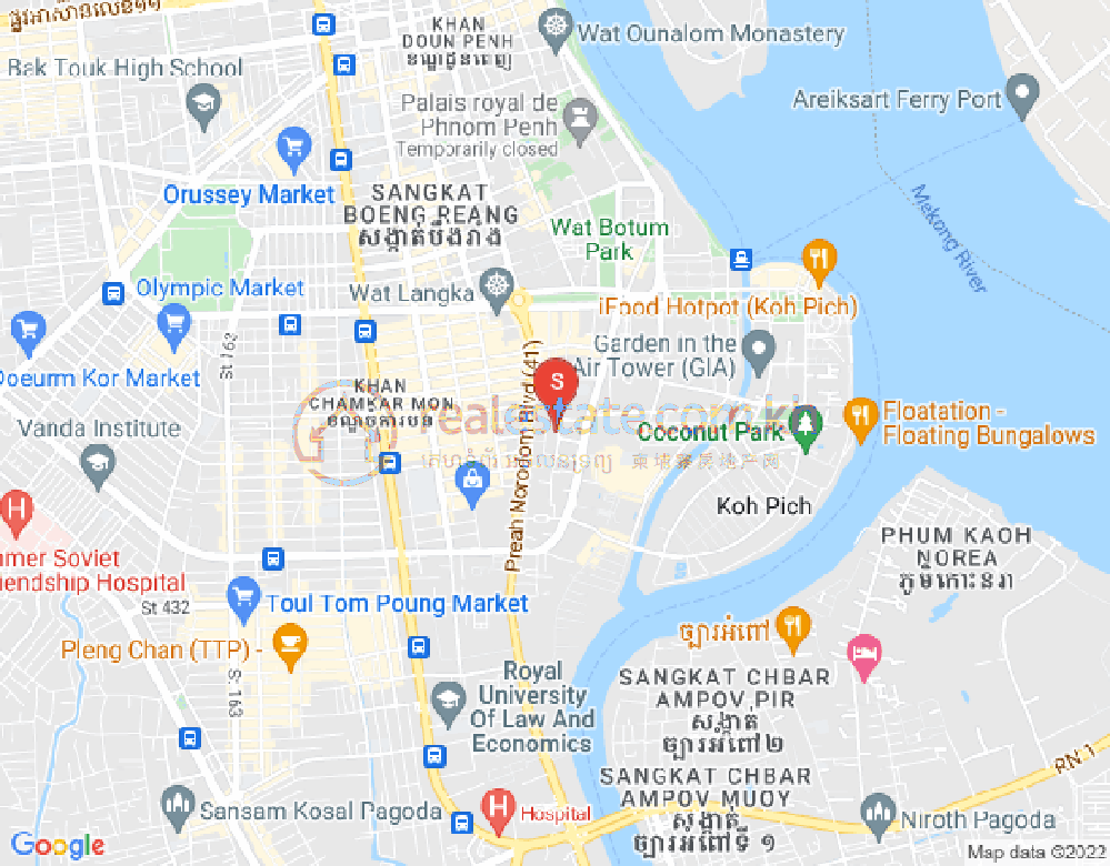 Map of BKK 3, Boeng Keng Kang, Phnom Penh