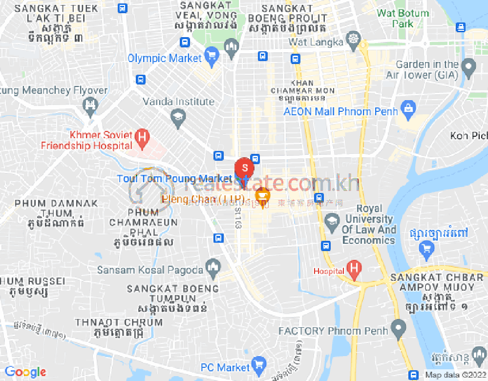 Карта Тул Том Пунг 1, Чамкармон, Пномпень