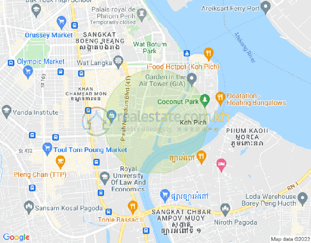 百色河分区, 占卡蒙, 金边地图