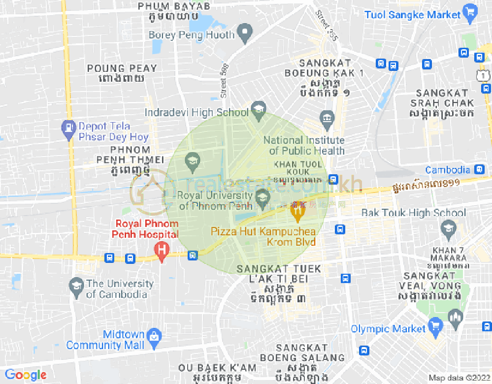 宣城2, 堆谷区, 金边地图