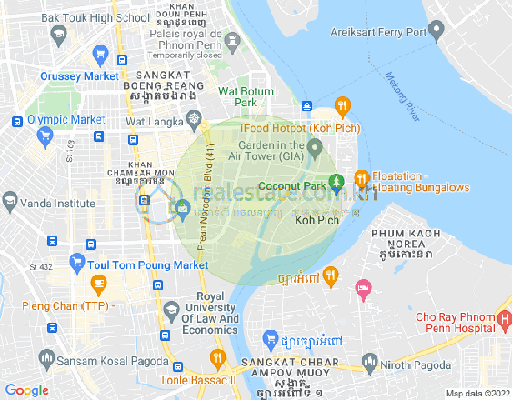 百色河分区, 占卡蒙, 金边地图
