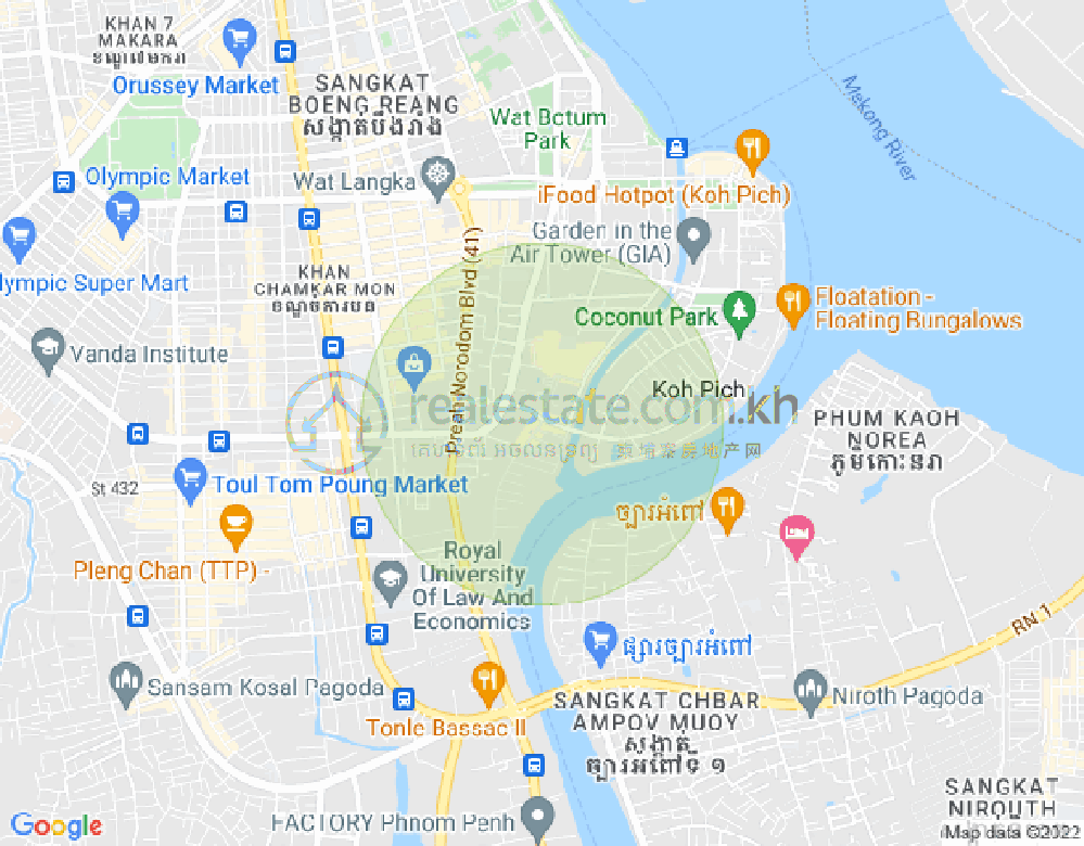 百色河分区, 占卡蒙, 金边地图