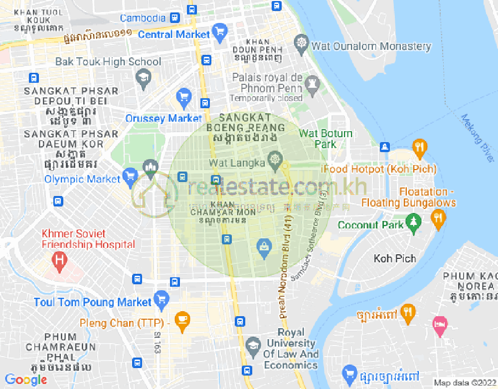 Mapa: Oknha Chrun You Hak 294, BKK 1, Boeng Keng Kang, Phnom Penh