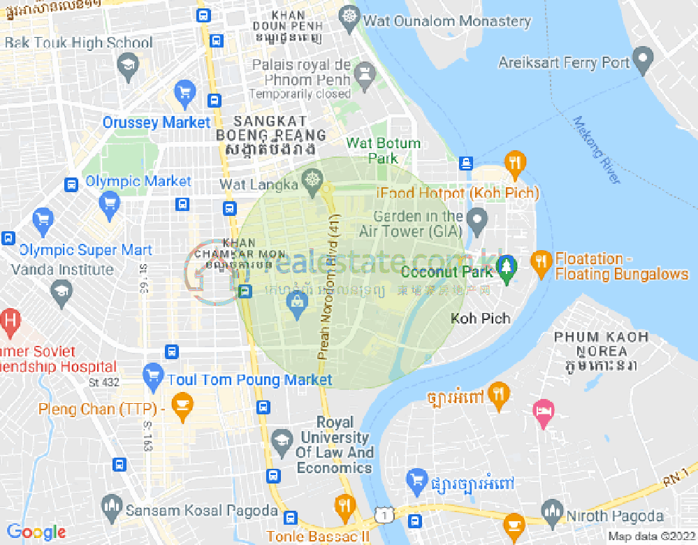 Map of The Penthouse Residence
