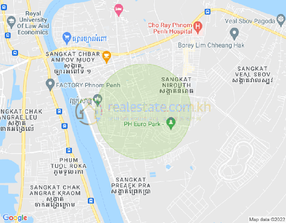 Nirouth分区, 铁桥头区, 金边地图