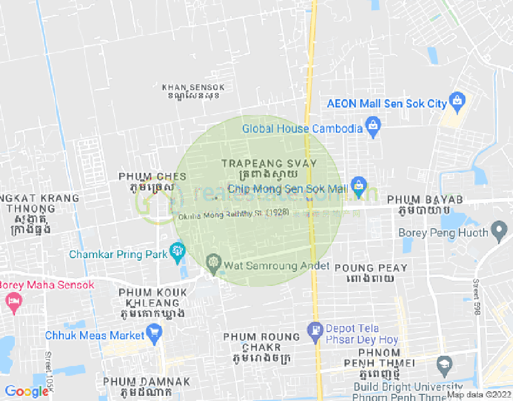 Mapa: street 1928 street 1928 Mongrithy, Phnom Penh Thmey, Sen Sok, Phnom Penh