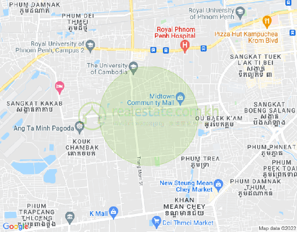 Tuek Thla屯, 森速区, 金边地图