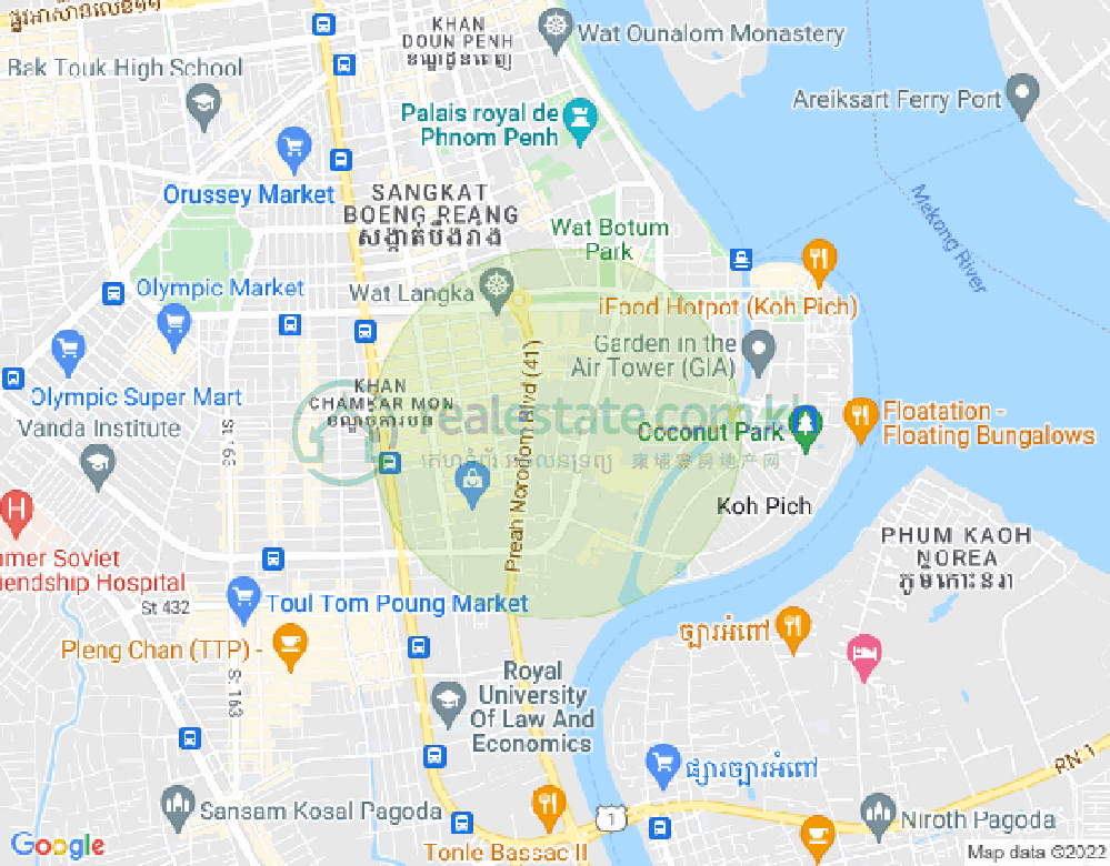 แผนที่ บีเคเค 2, บึงเกงกอง, พนมเปญ