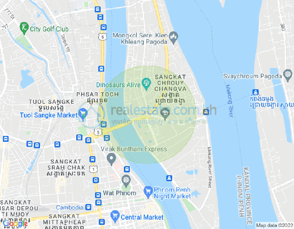 チュロイ・チャンバー, プノンペンの地図