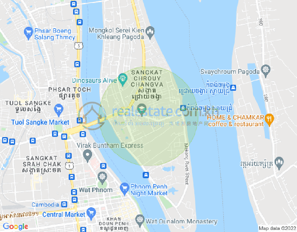 チュロイ・チャンバー, プノンペンの地図