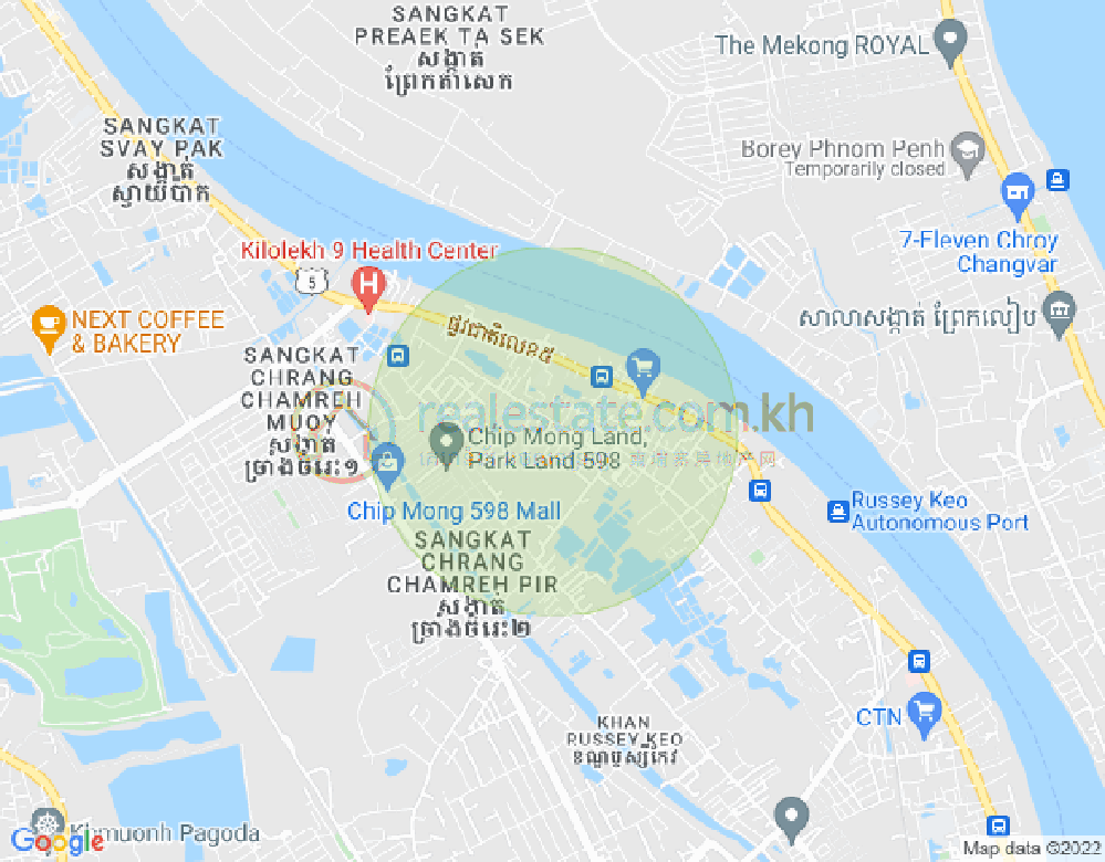 Chrang Chamres I分区, 雷西郊区, 金边地图