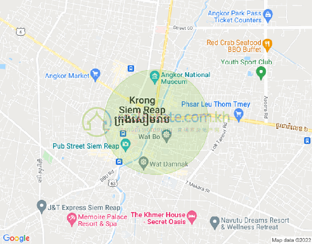 Phnhea Chey, Svay Dangkum分区, 暹粒地图
