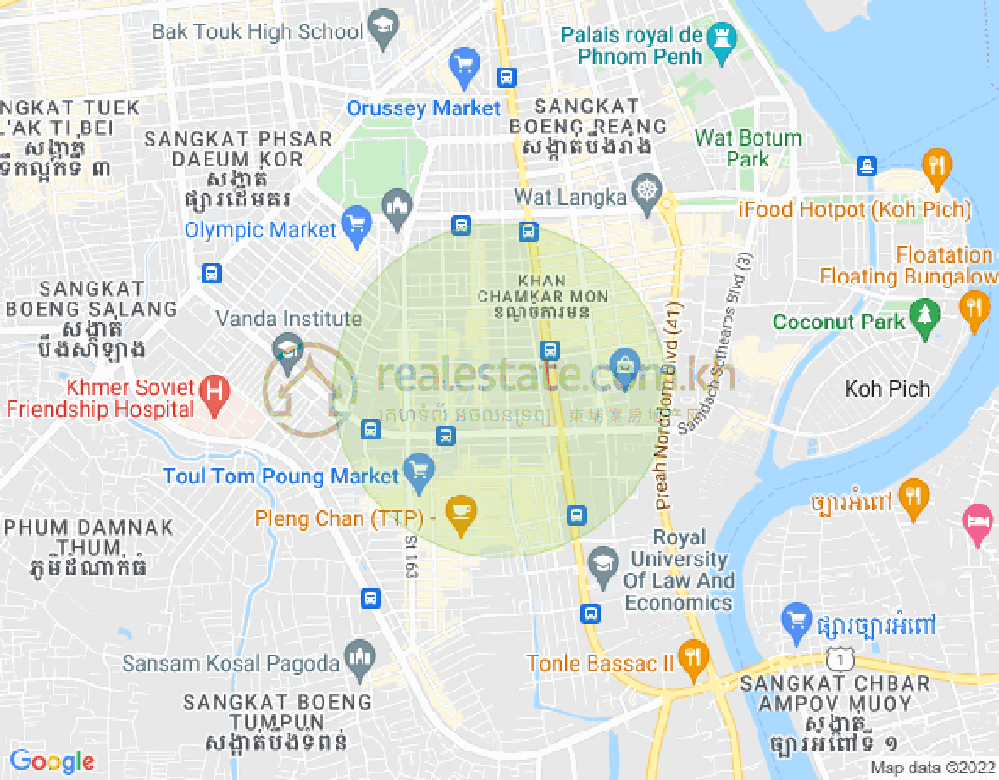 Carte de BKK 3, Boeng Keng Kang, Phnom Penh