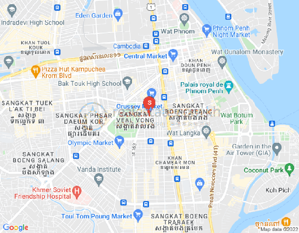 Mapa: Boeung Prolit, 7 Makara, Phnom Penh