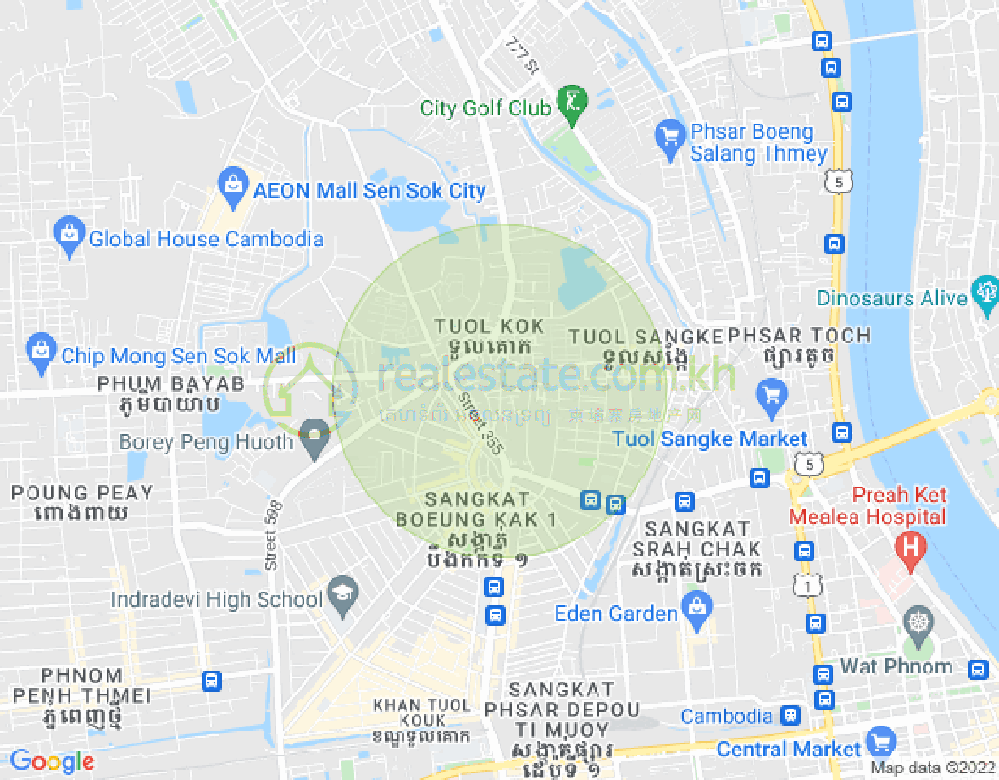 Mapa: Tuol Sangke, Russey Keo, Phnom Penh